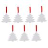 7 Pack Aluminum Sublimation Ornament Blanks for Pendants 3.2 Inch Double Sided Sublimation Christmas Tree with Ribbon for DIY Crafting Blanks (7 Pack Christmas Tree Shape) view 1