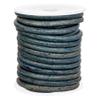 GENIQUE Real/Genuine Round Leather String Cord for Necklace, Bracelets, Jewellery, Braiding (4mm, Blue Distressed) view 2