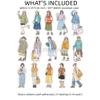 ZXMNBH Stickers for Scrapbooking Kit Galaxy Girl Aesthetic Paper Diary Planner Junk Journaling Decorative Supplies 30 Pcs/Pack view 2