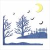 XMZZMX Halloween Graveyard Tree Metal Cutting Dies for Card Making, Paper Embossing Die-Cuts Kit Storage Pockets Supplies, Scrapbooking Stencils view 1