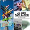 Purple Paint Markers, 8 Pack Oil-Based Waterproof Quick Dry Permanent Paint Pen Set for Rocks Painting, Wood, Fabric, Plastic, Canvas, Glass, Mugs, Metal, Tire, Stone, DIY Craft view 3