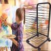 Drying Rack, 20-Shelf Mobile Art Drying Rack with Wire Shelves, Art Organizer for Kids, Art Studios & Classroom Painting Crafts, Artwork Storage, Black Powder Coated Finish view 1
