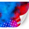 HTV4U American Theme Patterned Heat Transfer Vinyl (Colorful Smoke US Flag, 13.5" x 1 Yard) - USA Colorful Printed Heat Press Transfer Paper, Iron on Vinyl, Graphic Design view 1