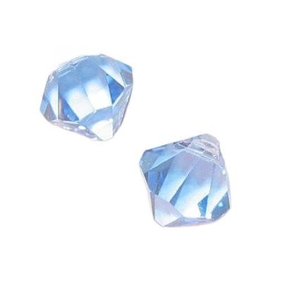 CAIZZA 6 Pcs Austria Elements crystal 6301Top Drill Bicone Light Sapphire 8mm Pendant Necklace Earring/Jewelry Making Findings