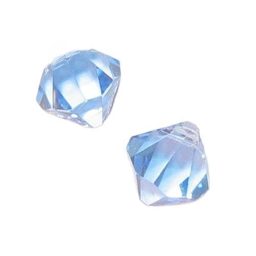 CAIZZA 6 Pcs Austria Elements crystal 6301Top Drill Bicone Light Sapphire 8mm Pendant Necklace Earring/Jewelry Making Findings