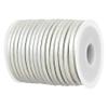 GENIQUE Real/Genuine Round Leather String Cord for Necklace, Bracelets, Jewellery, Braiding (3mm, Pearl White Metallic) view 1