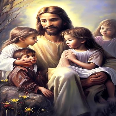 Worihut 5D Diamond Painting Kits for Adults, DIY Full Round Diamond Painting Jesus is Preaching Decorative for Office Home and Gifts Halloween Interior Decoration 18 X 24inch