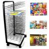 Foldable and Flip Up Art Drying Rack for Classroom, Mobile Paint Drying Rack, Removable Shelves, Canvas Rack Art Storage, Painting Drying RackBlack Powder Coated Finish (Size : 35 Shelves) view 1