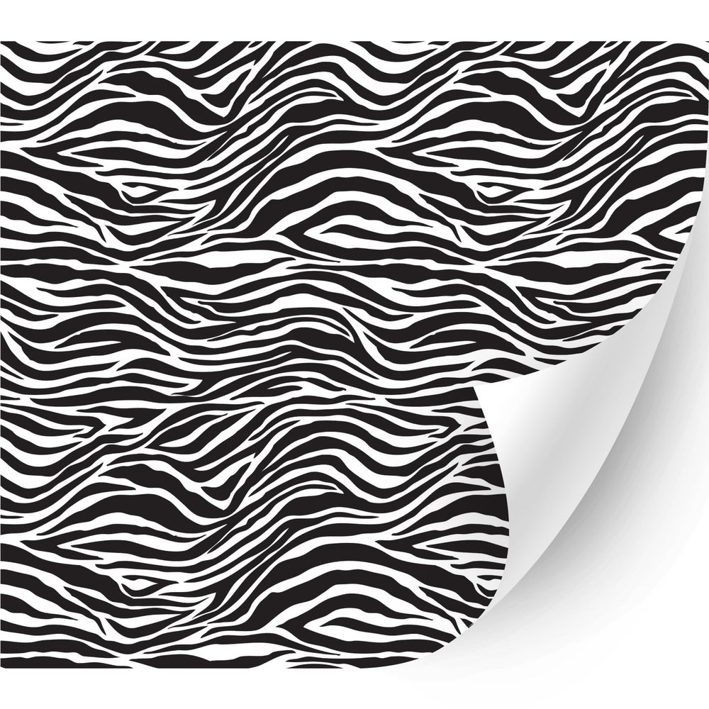 HTV4U Animal Patterned Heat Transfer Vinyl (Zebra, 13.5" x 5 Yards) - Iron on Vinyl, Heat Press Transfer Paper for T-Shirt, Fabric, DIY Craft Projects