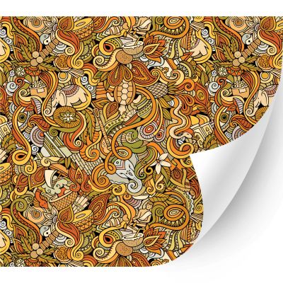 HTV4U Animal Patterned Heat Transfer Vinyl (Ancient Elephant, 18.5" x 1 Yard) - Printed Iron on Vinyl, Heat Press Paper for T-Shirt, DIY Craft