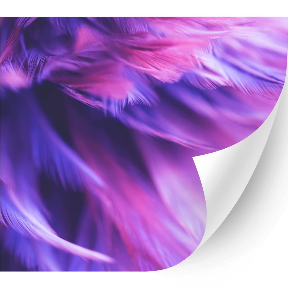 HTV4U Animal Patterned Heat Transfer Vinyl (Blurred Purple Feather, 18.5" x 1 Yard) - Iron on Vinyl Paper, Graphic Design Printed Patterns for Special Event