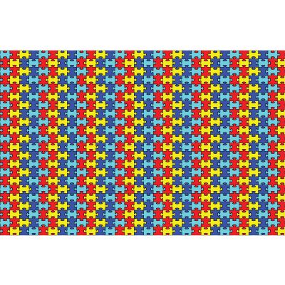 HTV4U Autism Awareness Patterned ColorPrint Easy Heat Transfer Vinyl (Autism Puzzle, 18.5" x 12") - Iron on Vinyl, Heat Press Transfer Print for T-Shirt, Garments and DIY Craft Projects