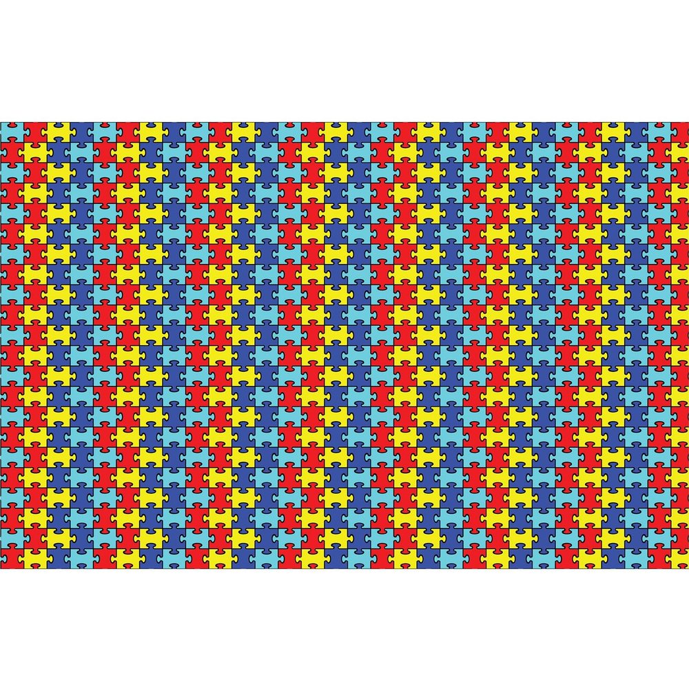 HTV4U Autism Awareness Patterned ColorPrint Easy Heat Transfer Vinyl (Autism Puzzle, 18.5" x 12") - Iron on Vinyl, Heat Press Transfer Print for T-Shirt, Garments and DIY Craft Projects