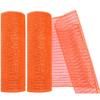 MIKIMIQI 2 Pack Deco Mesh 10 Inch x 30 Feet Decor Mesh Ribbon with Metallic Foil Deco Mesh Wreath Supplies Ribbon Mesh Roll for Spring Wreaths Craft Party, Not Wired (Orange) view 1