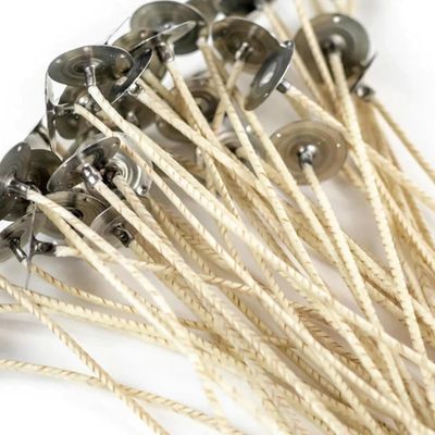 EAP Innovations HTP-1212 Candle Making Wicks, Pre-Tabbed, Rigid, Self-Trimming Wicks for Candlemaking, Works with Paraffin, Gel & Vegetable Wax, 6" Length, Pack of 100