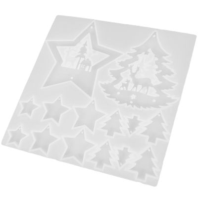 Didiseaon Christmas Pendant Mold DIY Star and Xmas Tree Craft Mold for Unique Holiday Decor for Art and Christmas Ornaments