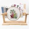 QCHIAN Wooden Embroidery Stand, Desktop Adjustable Embroidery Hoop Stand with a 29CM Diameter, 360 Rotation Embroidered Support Tool, Suitable for Circular Embroidery Frame view 2