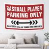 CakJuice Tapestries Room Decor Baseball Player Parking Only Tapestry Tapestry Funny Room Decore (Size : 100X150CM) view 1