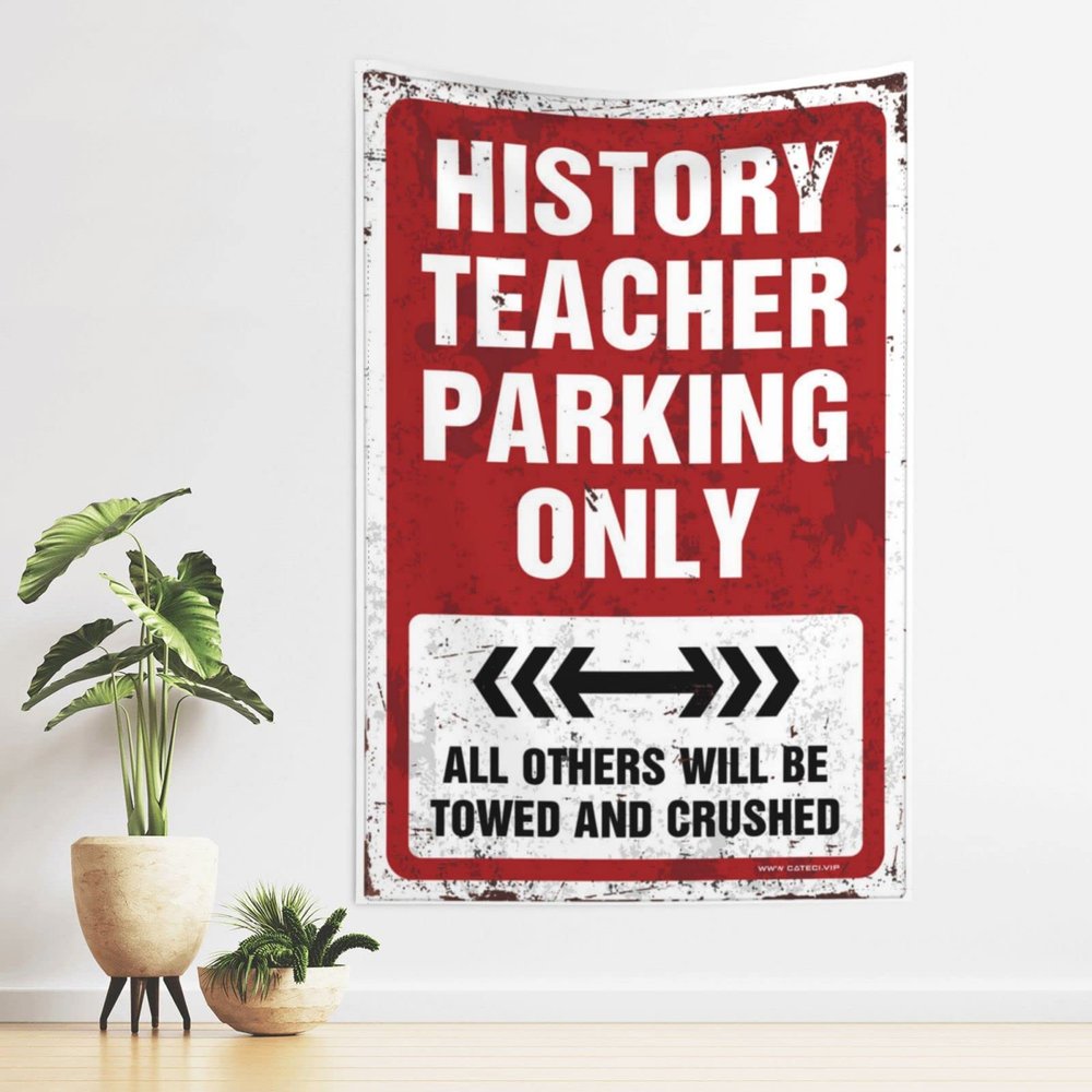 CakJuice Man Cave Decorations History Teacher Parking Only Tapestry Tapestrys Beer Decor (Size : 100X150CM)