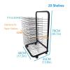 Art Drying Rack - Classroom Paint Drying Rack, Mobile Art Storage Rack, Metal Artwork Storage Display Rack with Wheels for Art Studio and Home Use. Black Powder Coated Finish (Size : 20 Shelves) view 2