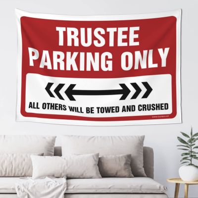 CakJuice Tapestry Aesthetic Trustee Parking Only Tapestry Home Decor For Men Bedroom Door Decorations (Size : 75X100CM)