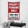 Backyard Bar Decor Cassidy'S Parking Only Tapestry Room Decorations For Bedroom Aesthetic Funky Decor (Size : 75X100CM) view 2
