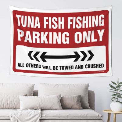 CakJuice Tapistreys For Room Tuna Fish Fishing Parking Only Tapestry Bedroom Decor Aesthetic Wall Tapestry College (Size : 75X100CM)