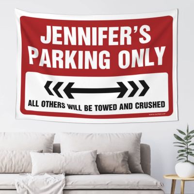 Man Cave Decor And Accessories Jennifer'S Parking Only Tapestry Large Tapestry Funny Bedroom Decor (Size : 75X100CM)