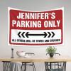 Man Cave Decor And Accessories Jennifer'S Parking Only Tapestry Large Tapestry Funny Bedroom Decor (Size : 75X100CM) view 3