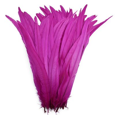 100 Pcs/Lot Colored Rooster Feathers for Crafts Fly Tying Materials Long Pheasant Wedding Decoration Rose 16-18inch 40-45cm