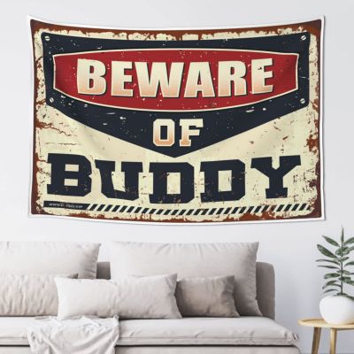 Men Cave Decor Beware Of Buddy Tapestry Bedroom Decor For Teens Space Decor (Size : 100X150CM)