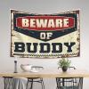 Men Cave Decor Beware Of Buddy Tapestry Bedroom Decor For Teens Space Decor (Size : 100X150CM) view 3
