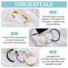 UNICRAFTALE 3pcs 3 Color Hair Tie Bracelet 4mm Inner Stainless Steel Grooved Bangles Open Cuff Bangle Metal Empty Bangles Gemstone Leather Inlay Bracelet with Velvet Pouches for Women s Gift view 4