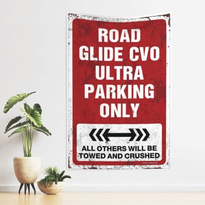 Aesthetic Tapestry Road Glide CVO Ultra Parking Only Tapestry Tapestry for Walls Garage Accessories for Man Cave (Size : 75X100CM)