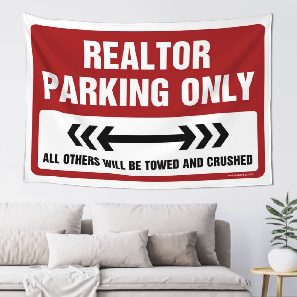 CakJuice Tapestry for Bedroom Realtor Parking Only Tapestry Room Decor Room Decor (Size : 100X150CM)