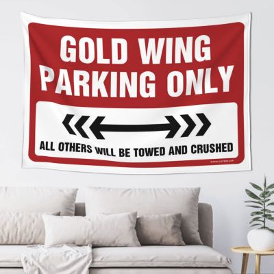 Large Tapestry Gold Wing Parking Only Tapestry Men Cave Decor Astethic Stuff for Room (Size : 75X100CM)