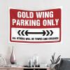 Large Tapestry Gold Wing Parking Only Tapestry Men Cave Decor Astethic Stuff for Room (Size : 75X100CM) view 2