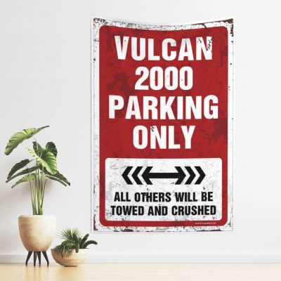 CakJuice Tapestry for Bedroom Vulcan 2000 Parking Only Tapestry Beer Decor Door Decorations for Bedroom (Size : 75X100CM)