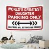 Aesthetic Tapestry World's Greatest Daughter Parking Only Tapestry Tapestry for Walls Garage Accessories for Man Cave (Size : 75X100CM) view 4