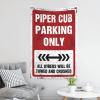 Aesthetic Tapestry Piper Cub Parking Only Tapestry Tapestry for Walls Garage Accessories for Man Cave (Size : 75X100CM) view 3