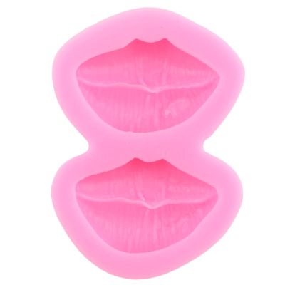 Soap Molds,Sexy Lips Silicone Mold Heart Fondant Mold Valentines Day Cake Decorating Tools Cupcake Candy Resin Molds Chocolate Mold 7.4x5.2cm