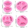 Soap Molds,Sexy Lips Silicone Mold Heart Fondant Mold Valentines Day Cake Decorating Tools Cupcake Candy Resin Molds Chocolate Mold 7.4x5.2cm view 3