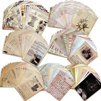 BLEDS 210 Sheets of Scrapbook Paper, Vintage Journaling Supplies Aesthetic Craft Paper for Junk Journal Ephemera Coquette Room Wall Retro Decor Background Collage Tags Card Making