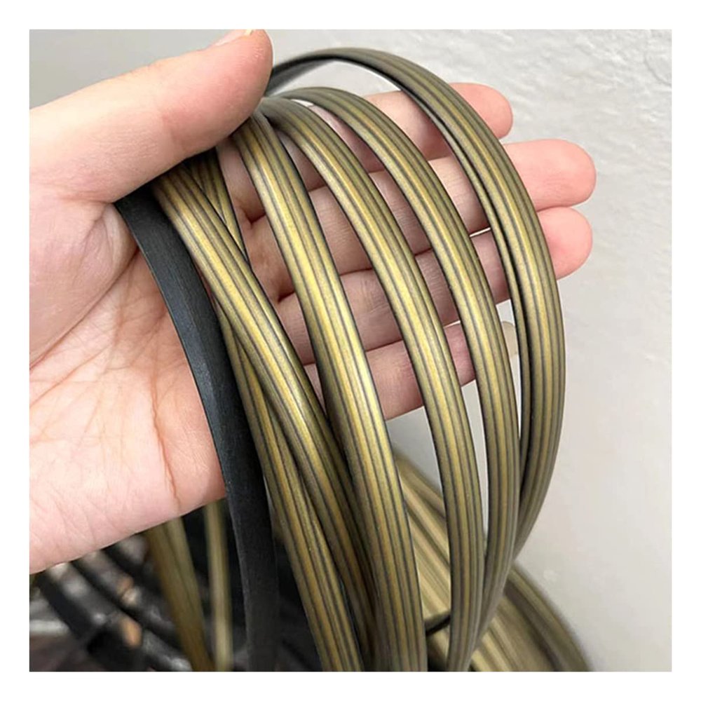 ECYC Ltd 196ft Rattan Repair Kit for Wicker Furniture, 8mm Wide Flat Synthetic Rattan Weaving Material Wicker Repair Supplies Plastic Rattan Repair Strips for Repair and Fixing Patio Furniture