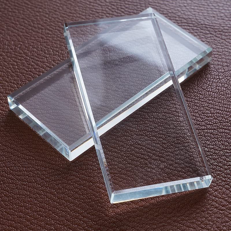 Betim 1Pcs Leather Craft tools Tempered Glass Slicker Scraping plate Leather per for Burnishing Leather Backing Board
