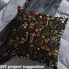Cute Mushroon Fabric by The Yard Wild Flowers Jungle Plants Decor Soft Flannel Polyester No Stretch Sewing Craft Natural Moth Snail Rustic Style Fabric for Home DIY Projects,10 Yards,360" L x 59" W view 3