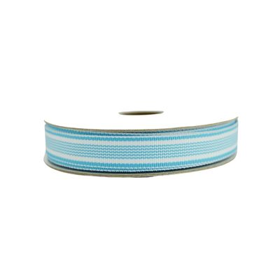 Ribbon Bazaar Grosgrain Glitz & Stripes - Miami Waves 3/8" 20yd