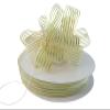 Ribbon Bazaar Mesh Pull Ribbon with Metallic Pencil Stripes - Gold 5/8" 25yd Spool view 1