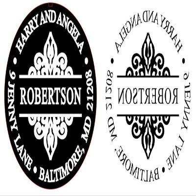 Custom Family Address Embosser - Personalize with Initials & Text - Hand-Held Embossing Stamp - Monogram, Seal Embosser Best for Books, Envelopes, Napkins - 1.625 inch