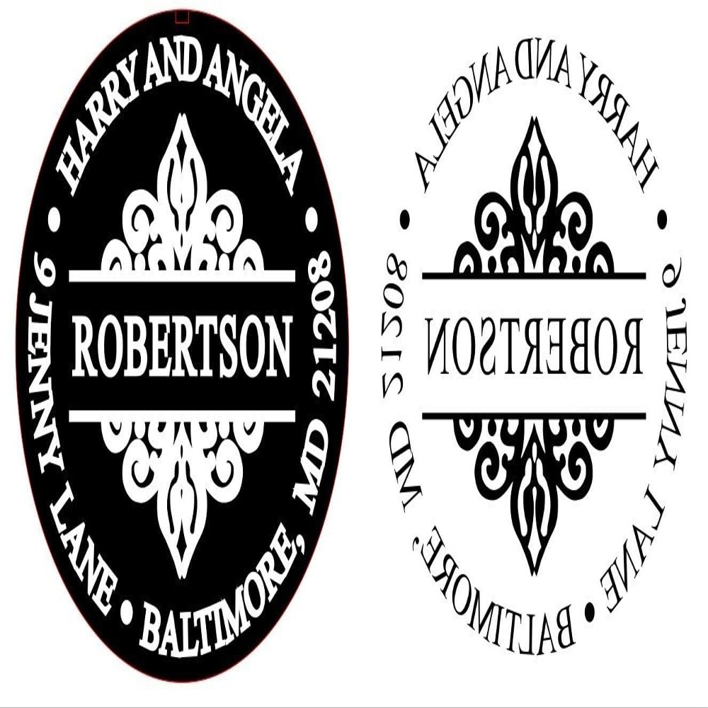 Custom Family Address Embosser - Personalize with Initials & Text - Hand-Held Embossing Stamp - Monogram, Seal Embosser Best for Books, Envelopes, Napkins - 1.625 inch
